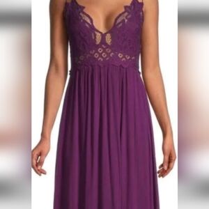 Elegant Purple Lace Adella Dress Free People